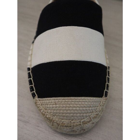 Ralph Lauren Women Sz 9.5 B Black Striped Chleo Slip-On Espadrille Shoes - Picture 11 of 12
